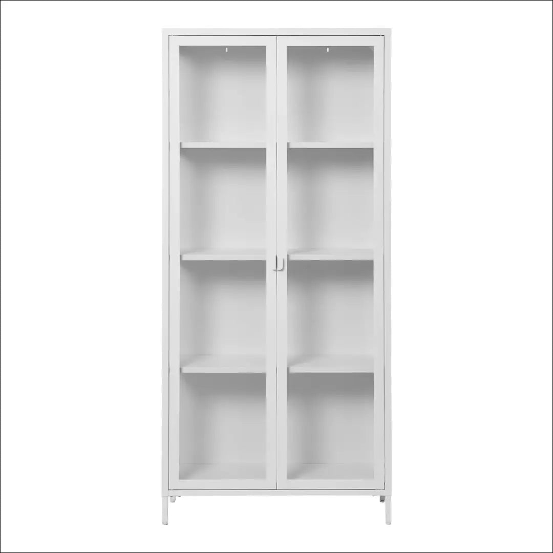 Vitrina 2 stiklinės durys plienas balta 80x35x175 cm RD481 - €310 Save 15% __label:Pristatymas 5-14 d.d., Balta,