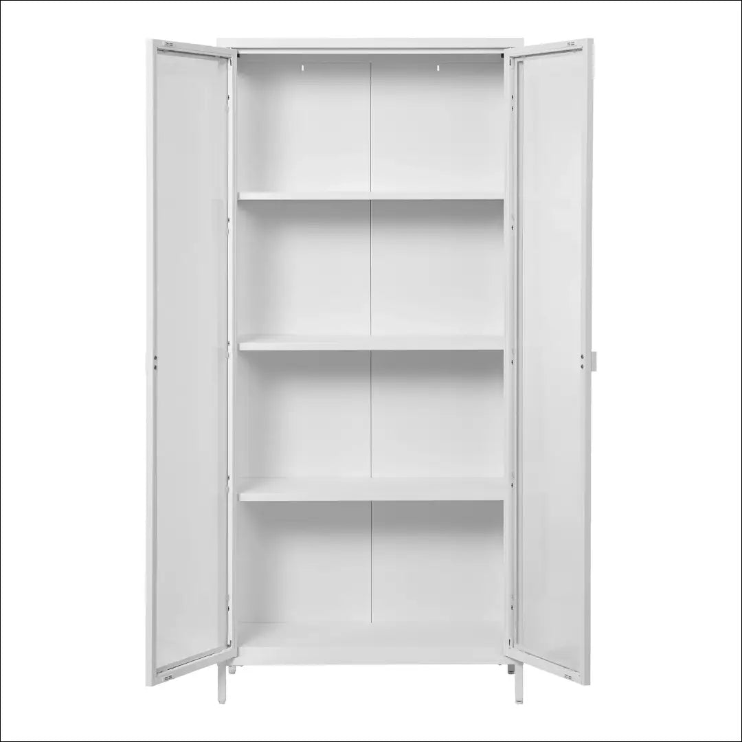 Vitrina 2 stiklinės durys plienas balta 80x35x175 cm RD481 - €310 Save 15% __label:Pristatymas 5-14 d.d., Balta,