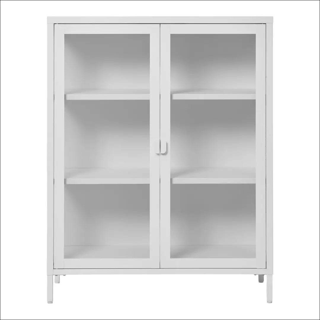 Vitrina 2 stiklinės durys plienas balta 80x40x101 cm RD486 - €244 Save 15% __label:Pristatymas 5-14 d.d., Balta,