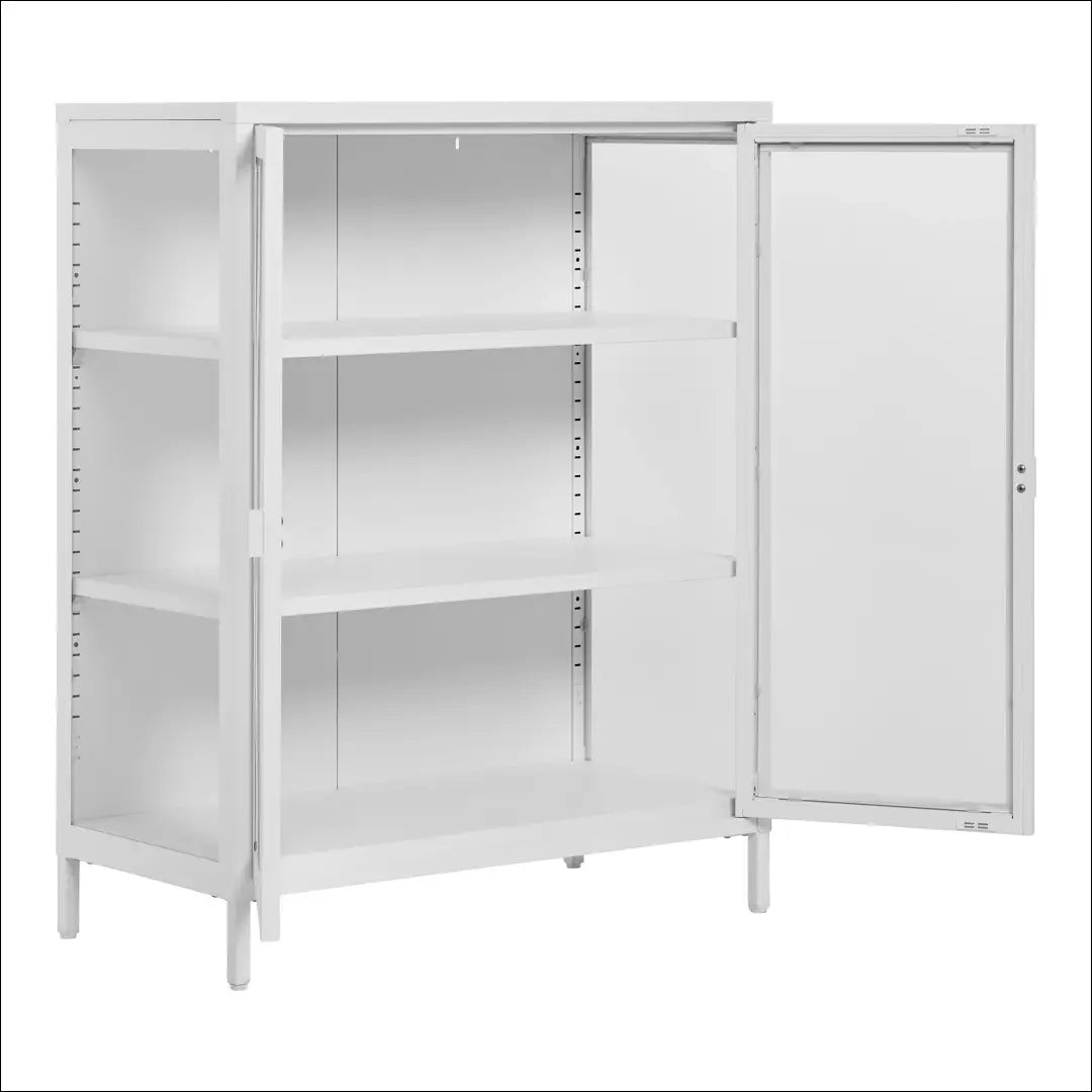 Vitrina 2 stiklinės durys plienas balta 80x40x101 cm RD486 - €244 Save 15% __label:Pristatymas 5-14 d.d., Balta,