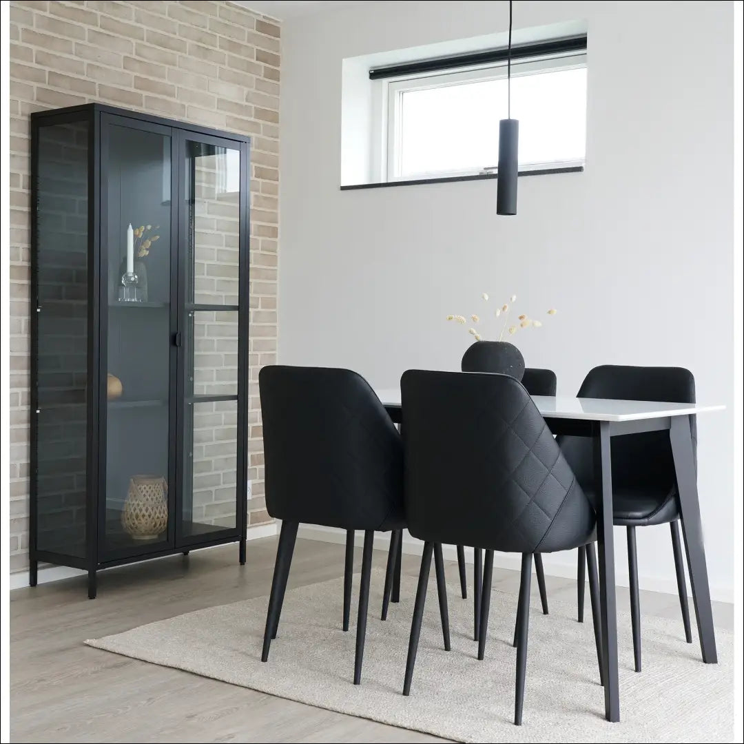 Vitrina 2 stiklinės durys plienas juoda 80x35x175 cm RD480 - €520 Save 15% __label:Pristatymas 5-14 d.d., Display