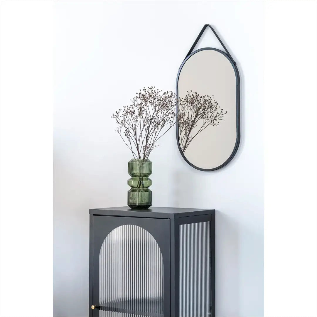 Vitrina su 1 gofruoto stiklo durelėmis plieninė juoda 50x35x110 cm RD500 - €310 Save 15% __label:Pristatymas 5-14 d.d.,