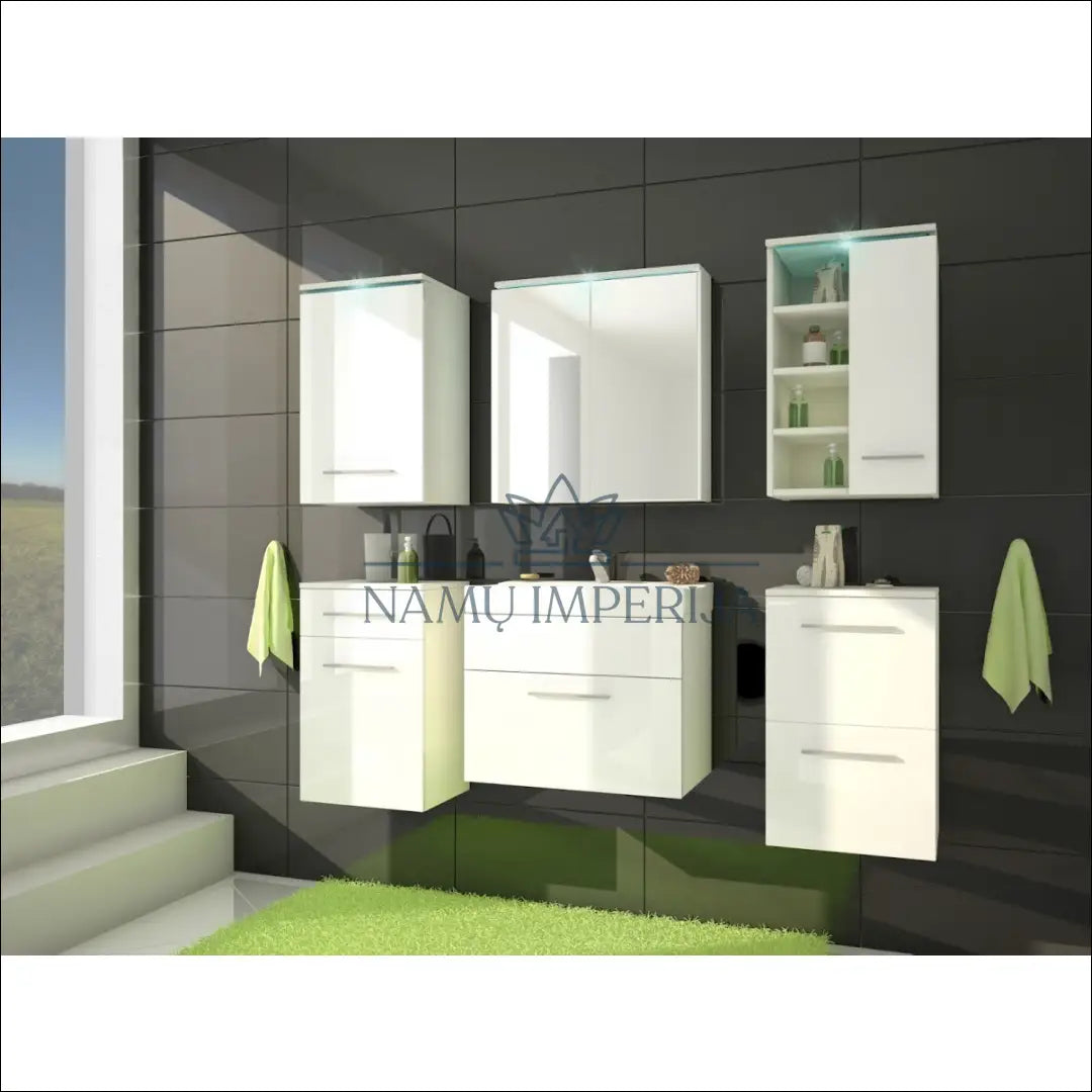 Vonios baldų komplektas (6 dalys) KI1168 - €440 Save 50% __label:Pristatymas 1-2 d.d., color-balta, material-mediena,