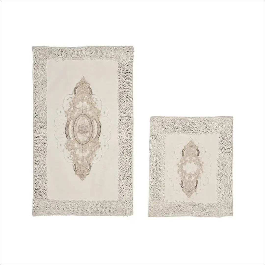 Vonios kambario kilimėlių komplektas (2vnt) DI11807 - €39 Save 50% 25-50, __label:Pristatymas 1-2 d.d., color-kremas,