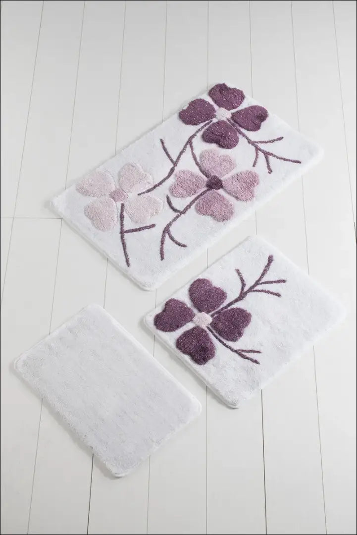 Vonios kambario kilimėlių komplektas (3vnt) RU1577 - €37 Save 50% 25-50, __label:Pristatymas 1-2 d.d., color-balta,