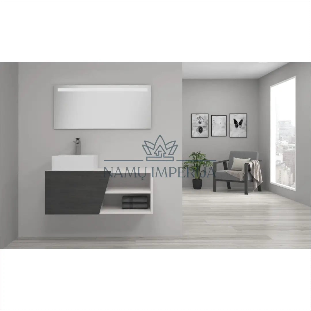 Vonios kambario komplektas (spintelė + kriauklė) KI711 - €395 Save 50% color-balta, color-pilka, interjeras, kita,