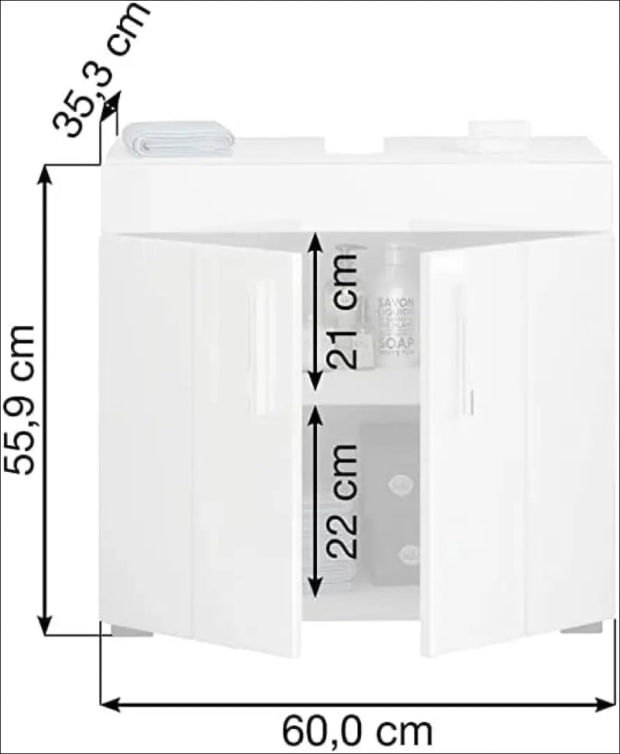 Vonios spintelė KI1079 - €65 Save 50% 50-100, __label:Pristatymas 1-2 d.d., color-balta, material-mediena,
