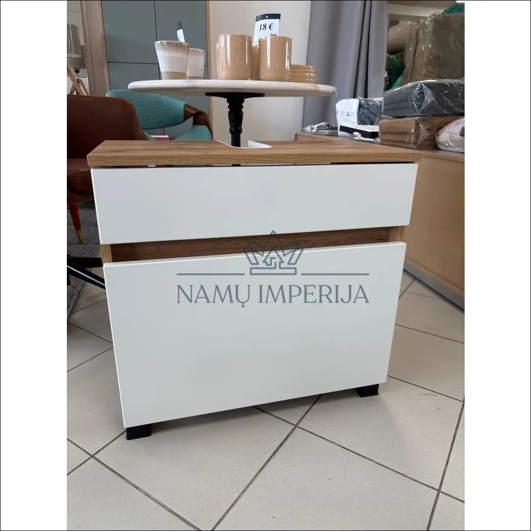 Vonios spintelė KI1246 - €53 Save 50% 50-100, __label:Pristatymas 1-2 d.d., color-balta, color-ruda, material-mdf €50