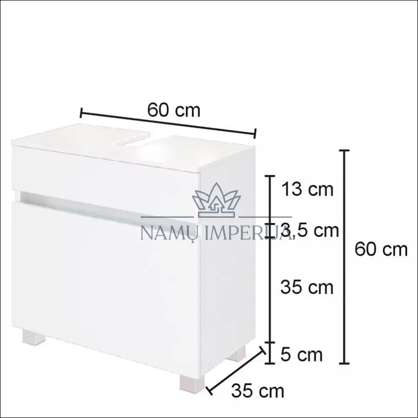 Vonios spintelė KI1246 - €53 Save 50% 50-100, __label:Pristatymas 1-2 d.d., color-balta, color-ruda, material-mdf €50