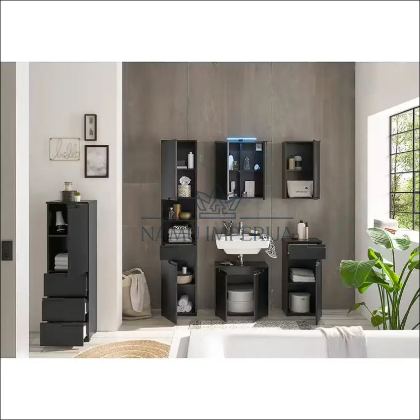 Vonios spintelė KI1302 €25 Save 80% 25 50, __label:Pristatymas 1 2 d.d., color juoda, material mdf, pazeistas to €50
