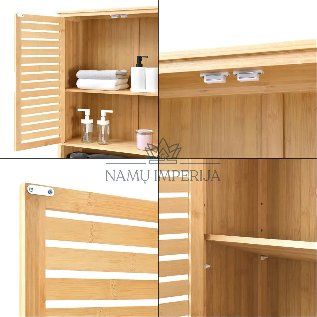 Vonios spintelė KI1404 - €54 Save 50% 50-100, __label:Pristatymas 1-2 d.d., color-ruda, material-bambukas,