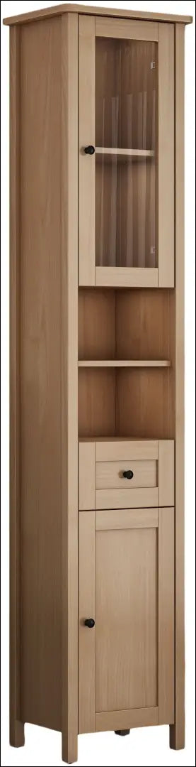 Vonios spintelė KI1556 - €84 Save 50% 50-100, __label:Pristatymas 1-2 d.d., color-ruda, material-mdf, material-stiklas