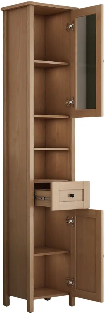 Vonios spintelė KI1556 - €84 Save 50% 50-100, __label:Pristatymas 1-2 d.d., color-ruda, material-mdf, material-stiklas
