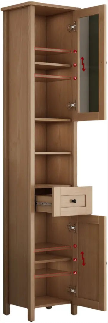 Vonios spintelė KI1556 - €84 Save 50% 50-100, __label:Pristatymas 1-2 d.d., color-ruda, material-mdf, material-stiklas