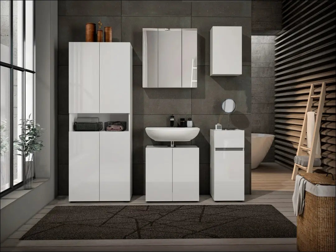 Vonios spintelė KI1557 - €75 Save 50% 50-100, __label:Pristatymas 1-2 d.d., color-balta, material-mediena,