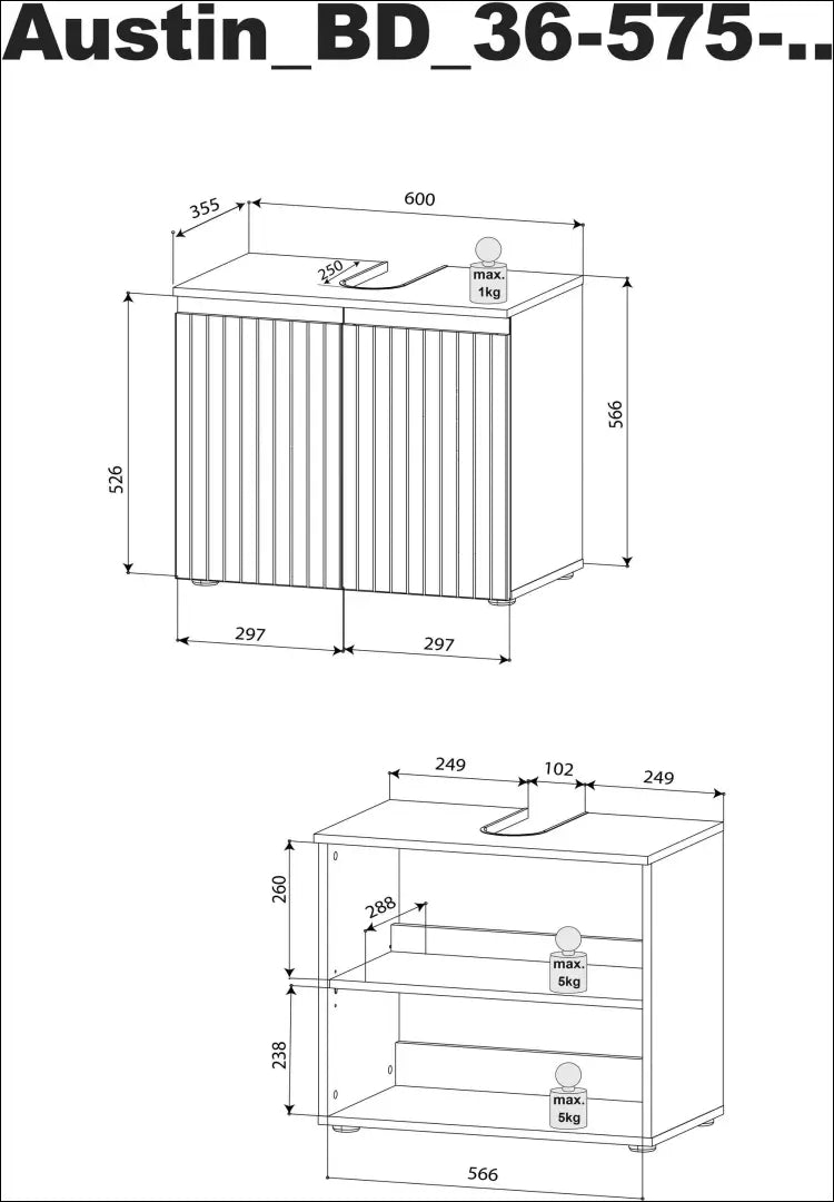 Vonios spintelė KI1559 - €58 Save 50% 50-100, __label:Pristatymas 1-2 d.d., color-juoda, color-ruda, material-mediena