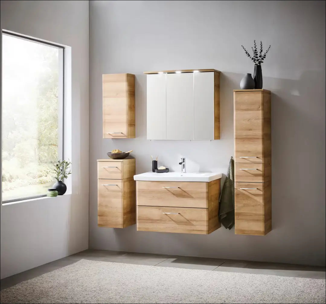 Vonios spintelė KI1640 - €53 Save 50% 50-100, __label:Pristatymas 1-2 d.d., color-ruda, material-mdf, vonios-kambarys