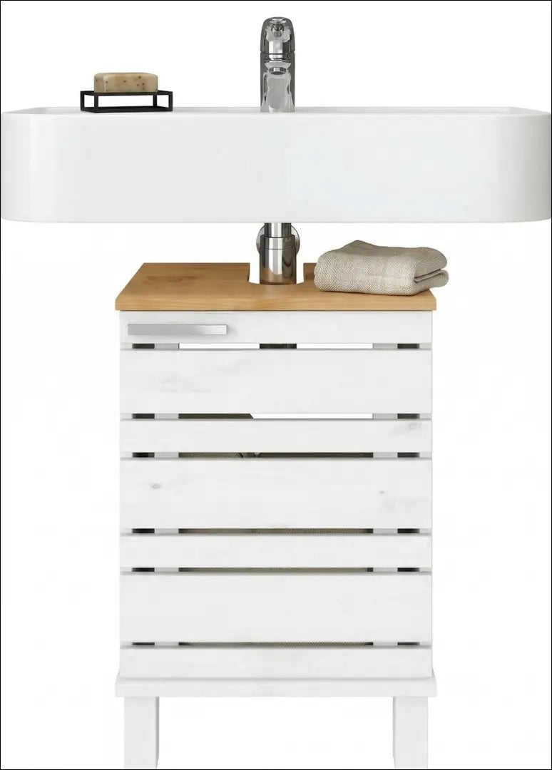 Vonios spintelė KI1855 - €56 Save 50% 50-100, __label:Pristatymas 1-2 d.d., color-balta, color-ruda,