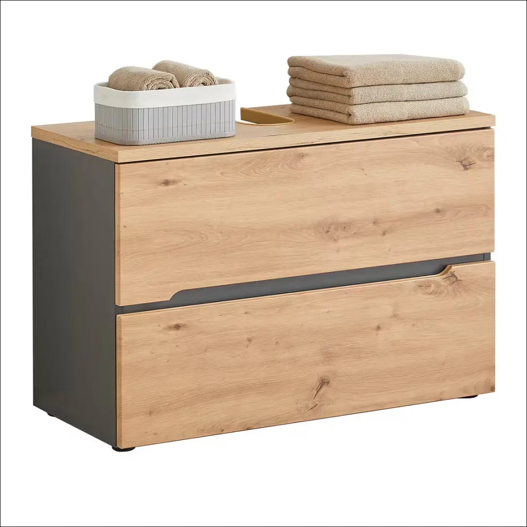 Vonios spintelė KI1868 - €125 Save 50% 100-200, __label:Pristatymas 1-2 d.d., color-pilka, color-ruda, material-mediena
