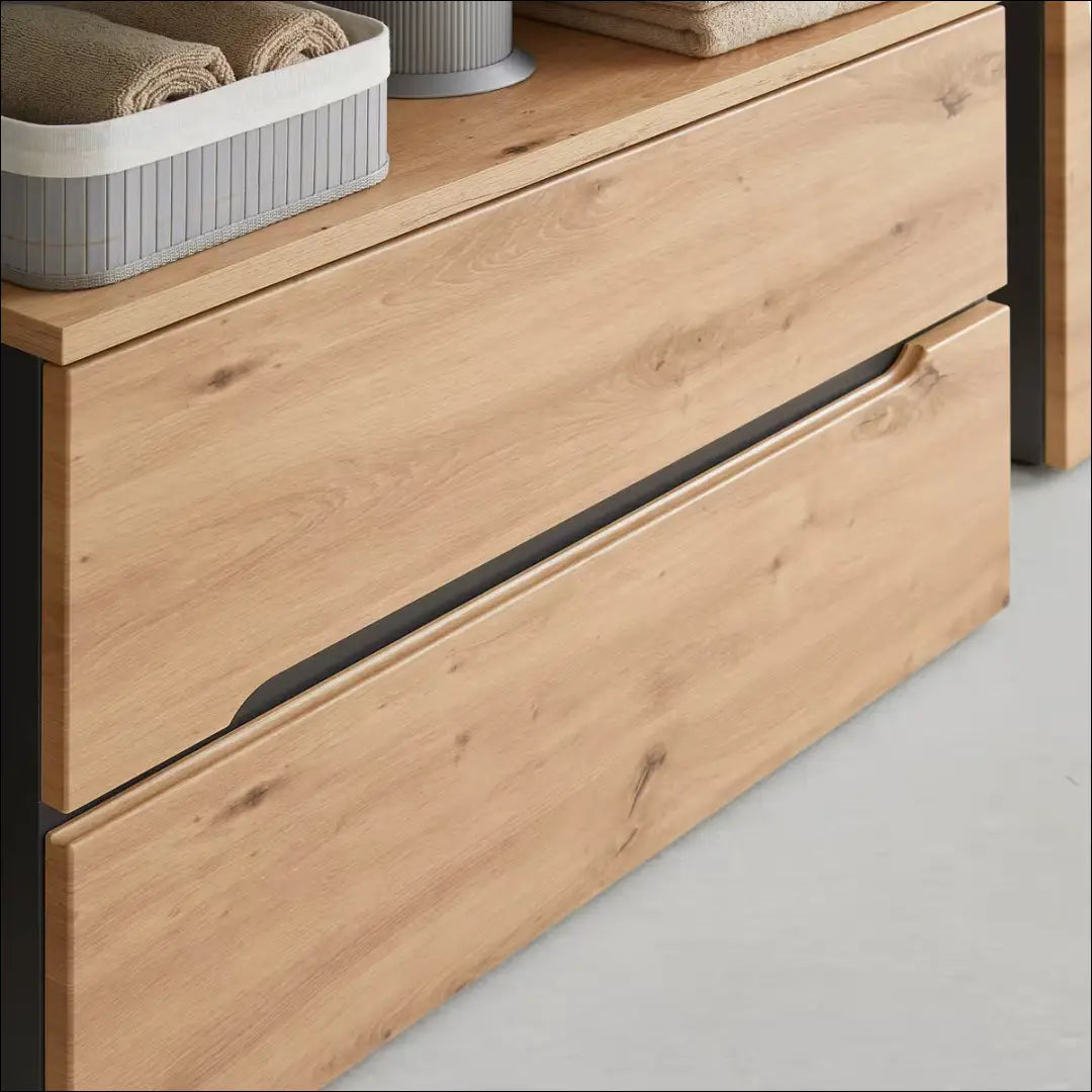 Vonios spintelė KI1868 - €125 Save 50% 100-200, __label:Pristatymas 1-2 d.d., color-pilka, color-ruda, material-mediena