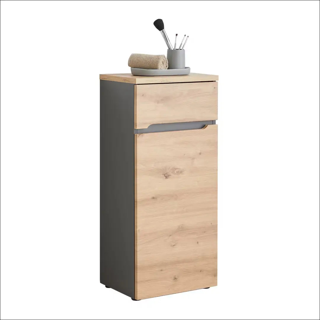 Vonios spintelė KI912 - €70 Save 50% 50-100, __label:Pristatymas 1-2 d.d., color-pilka, color-ruda, material-mediena