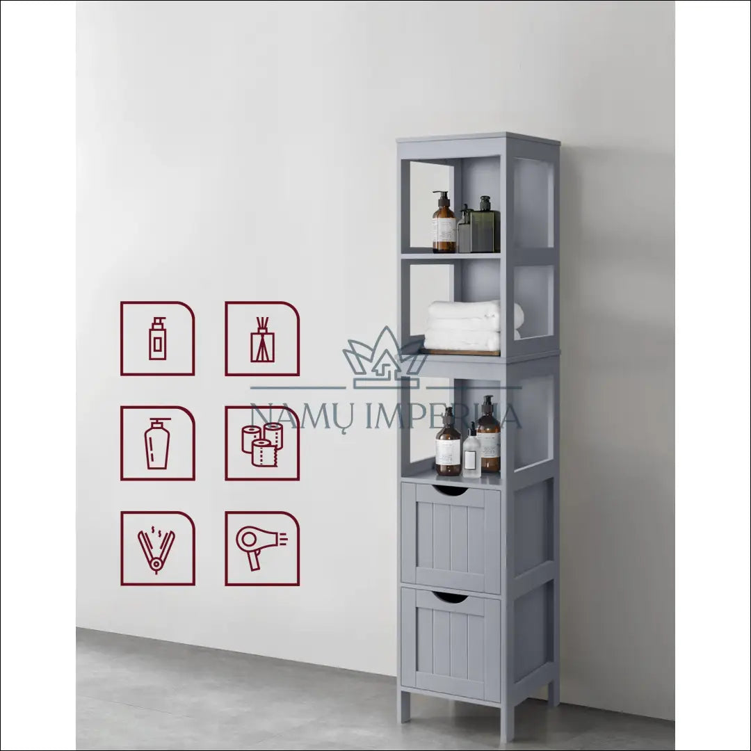 Vonios spintelė SM129 - €119 Save 30% 100-200, __label:Pristatymas 5-14 d.d., notouch30, song, spalva-pilka