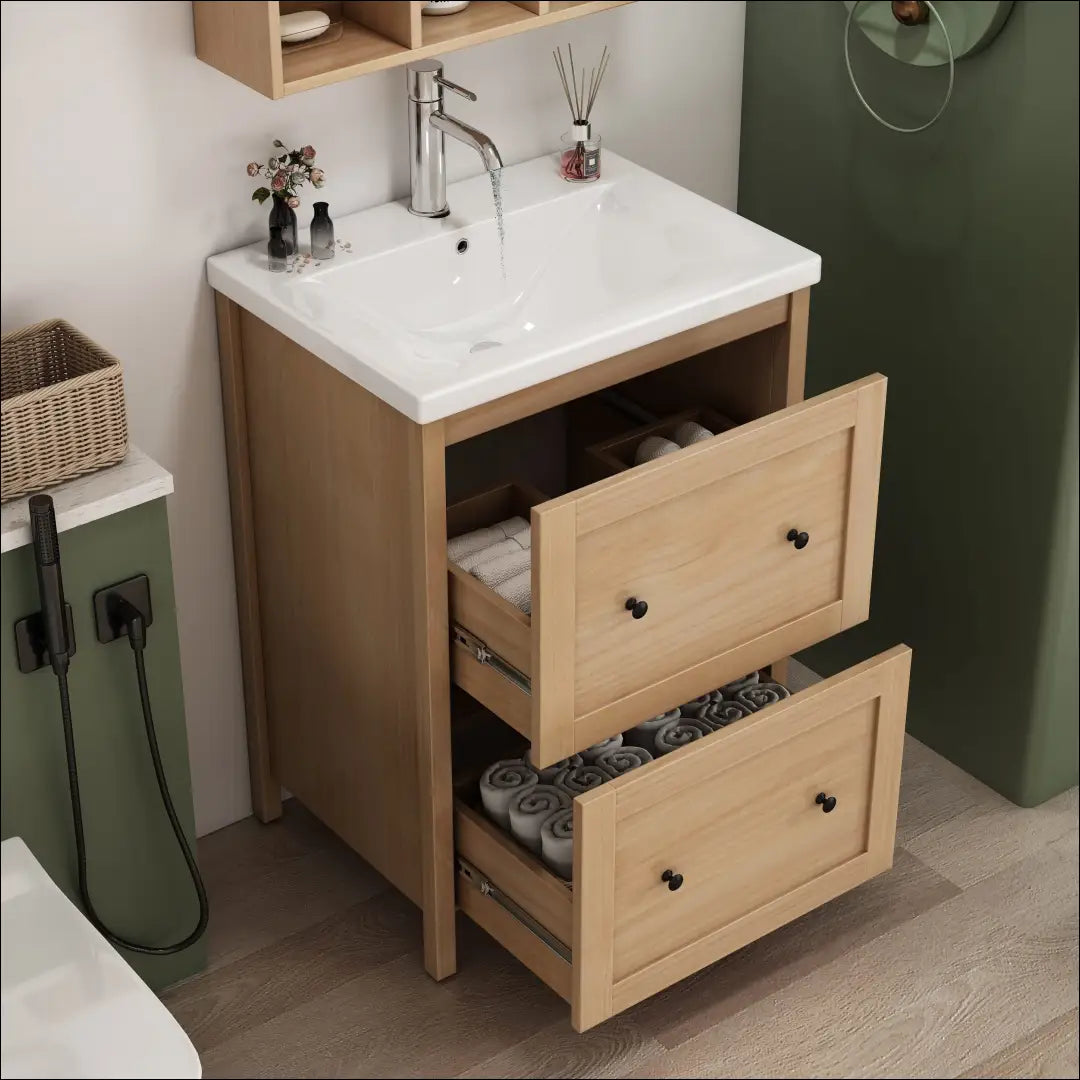 Vonios spintelė su kriaukle KI1716 - €110 Save 50% 100-200, __label:Pristatymas 1-2 d.d., color-balta, color-ruda,