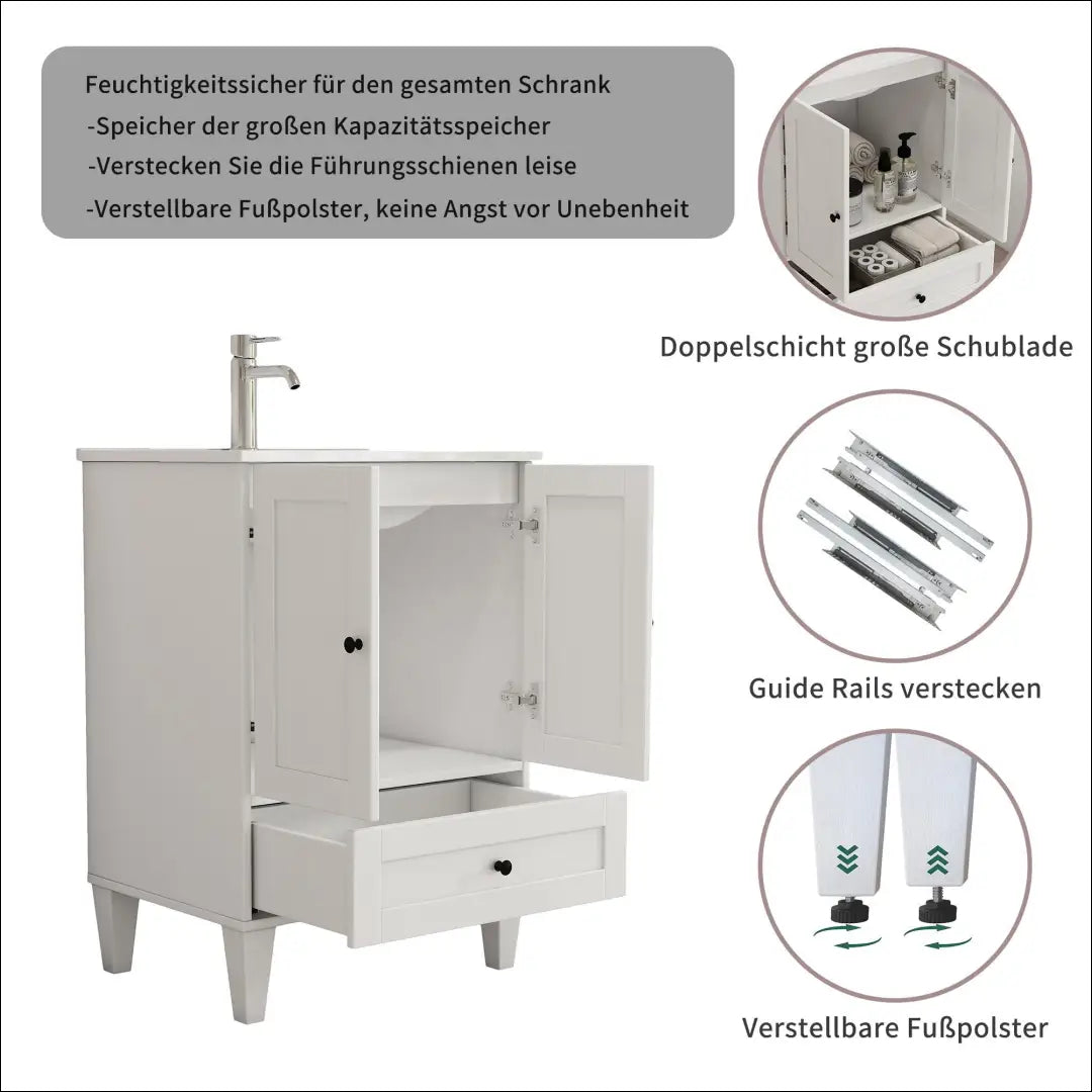 Vonios spintelė su kriaukle KI1720 - €125 Save 50% 100-200, __label:Pristatymas 1-2 d.d., color-balta,