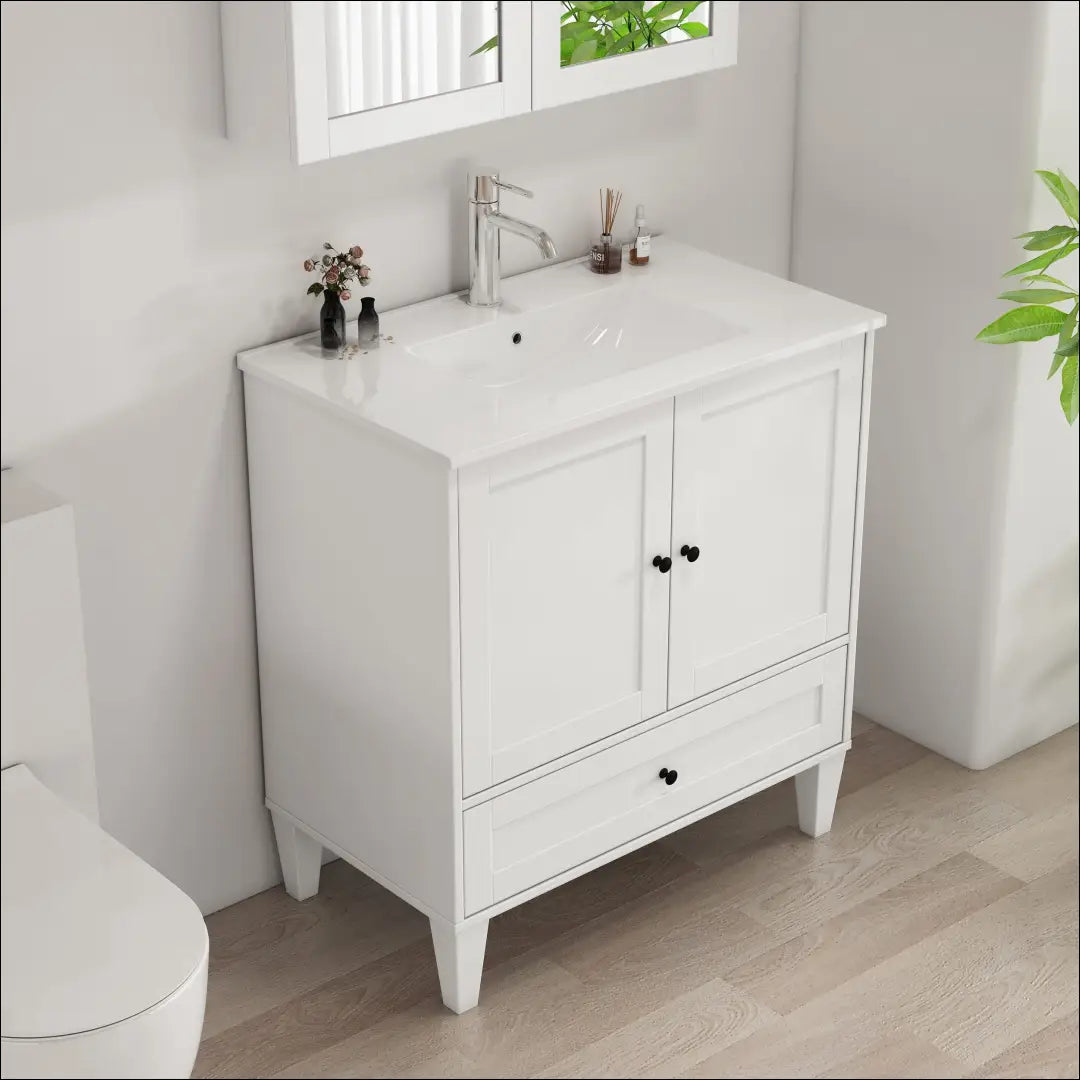 Vonios spintelė su praustuvu KI1713 - €145 Save 50% 100-200, __label:Pristatymas 1-2 d.d., color-balta,