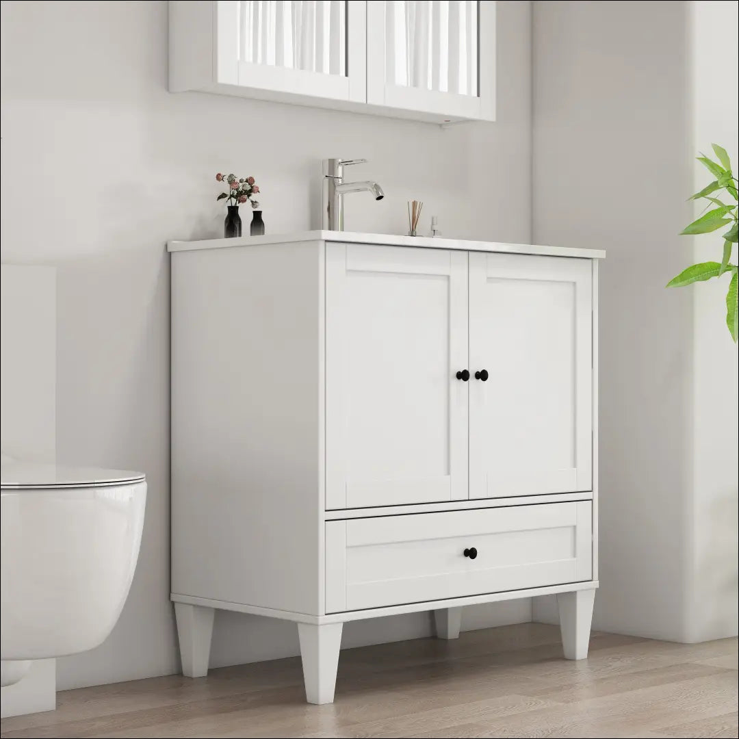 Vonios spintelė su praustuvu KI1713 - €145 Save 50% 100-200, __label:Pristatymas 1-2 d.d., color-balta,