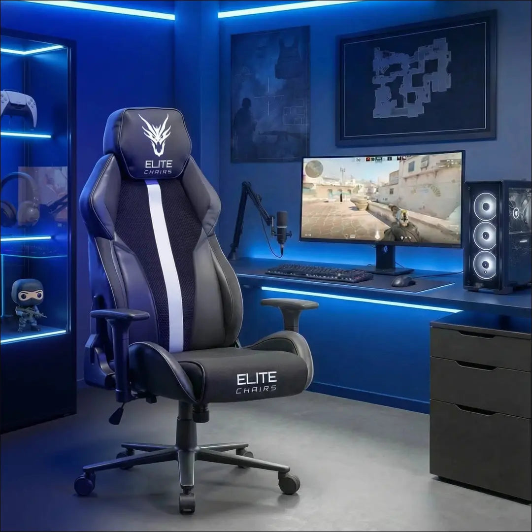 Žaidimų fotelis sukamas iš eko odos juodos spalvos / baltos TE520 - €185 Save 15% 100-200, __label:Pristatymas 5-14