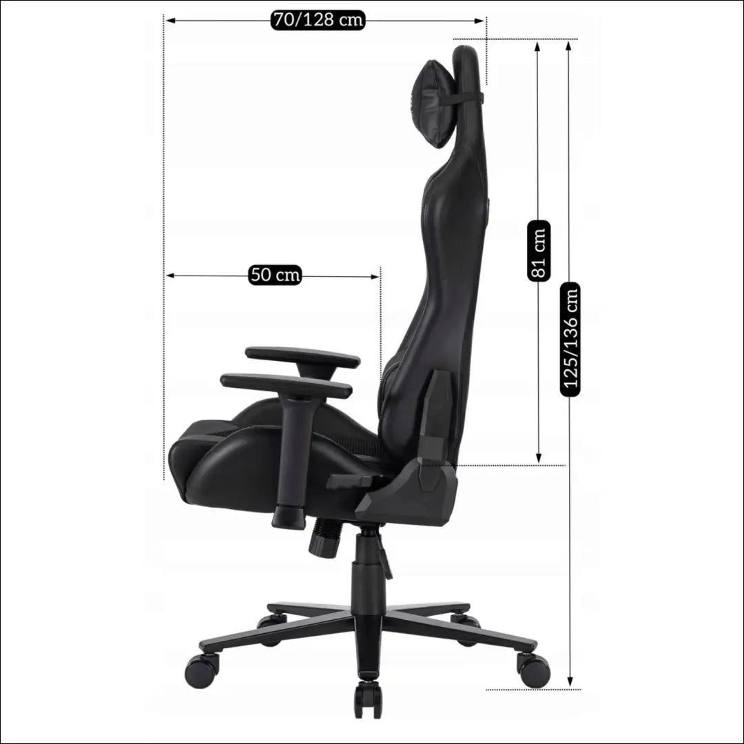 Žaidimų fotelis sukamas iš eko odos juodos spalvos TE555 - €161 Save 15% 100-200, __label:Pristatymas 5-14 d.d., elite,