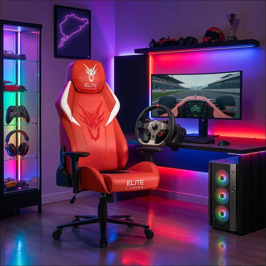 Žaidimų fotelis sukamas iš eko odos raudonos spalvos TE522 - €185 Save 15% 100-200, __label:Pristatymas 5-14 d.d.,