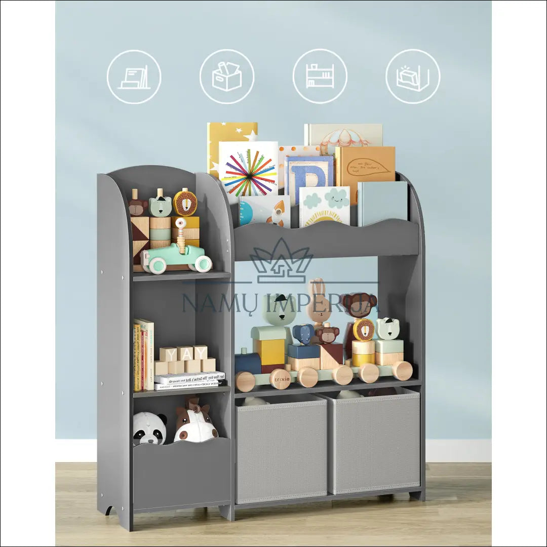 Žaislų lentyna SM1222 €99 Save 40% 50 100, __label:Pristatymas 5 14 d.d., notouch30, song, spalva pilka