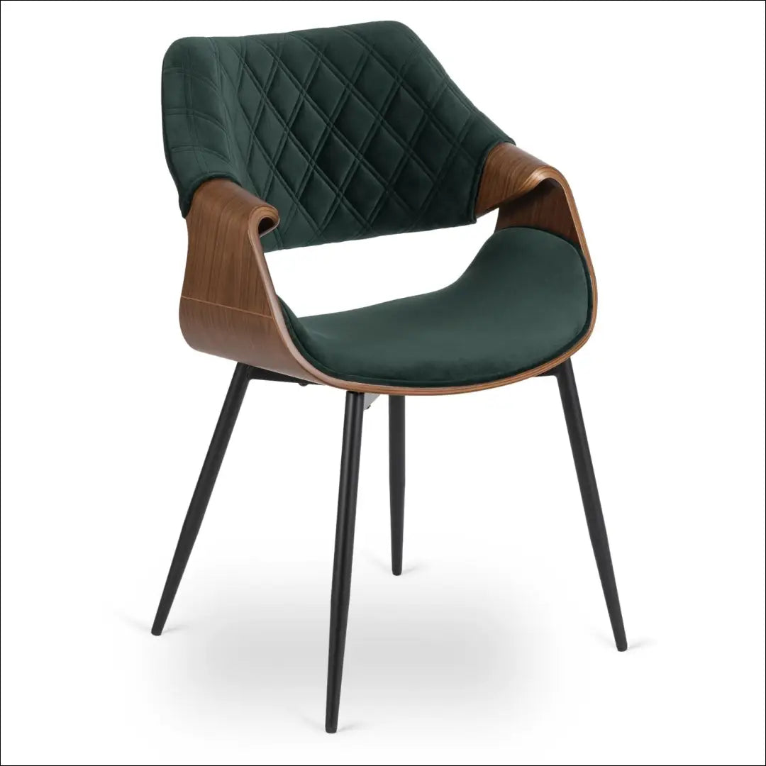 Žalia/riešutmedžio spalvos aksominė kėdė TE1578 - €141.74 Save 15% __label:Pristatymas 5-14 d.d., Newelite Naujausi