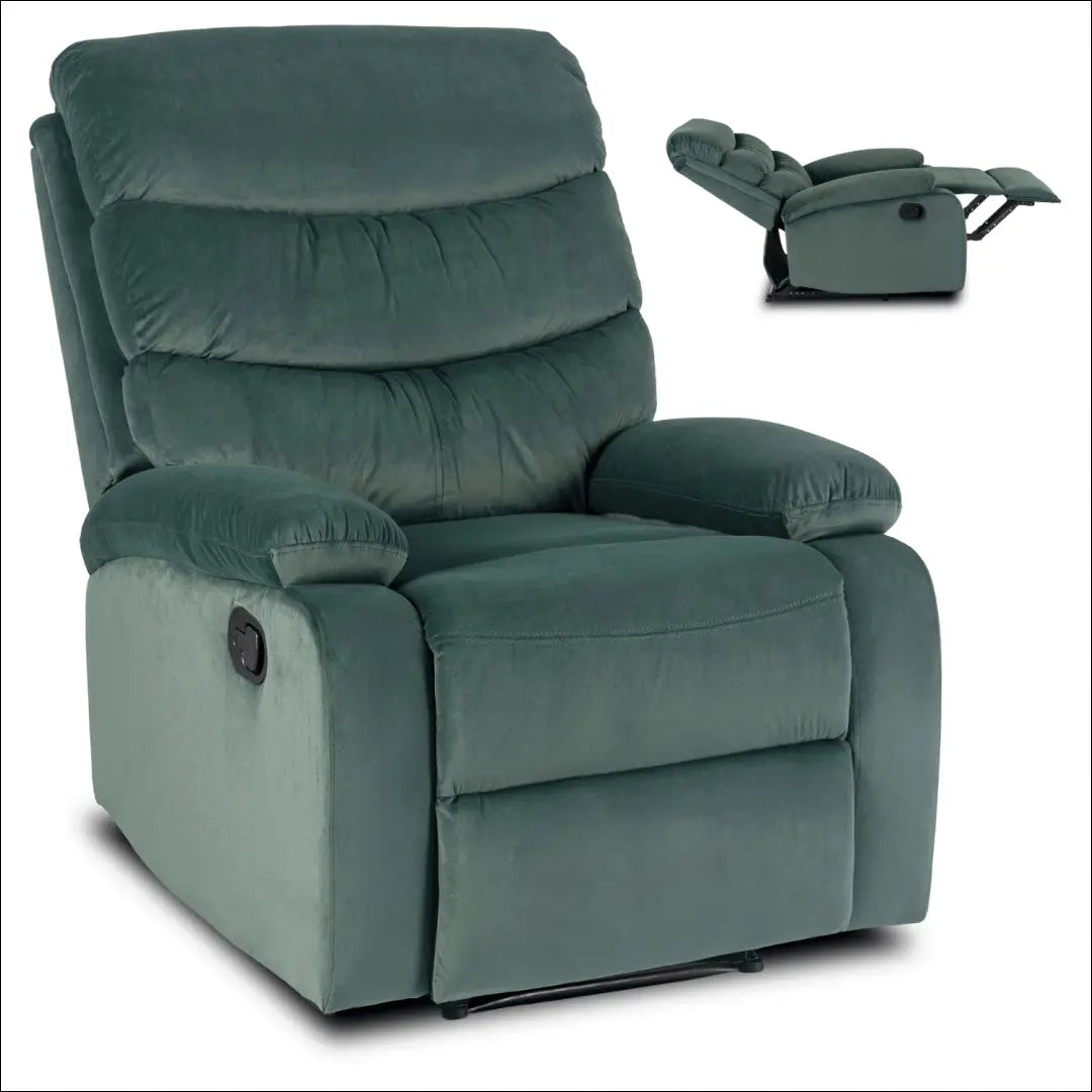 Žalias aksominis atlošiamas fotelis TE2599 - €230.11 Save 15% __label:Pristatymas 5-14 d.d., Newelite Naujausi
