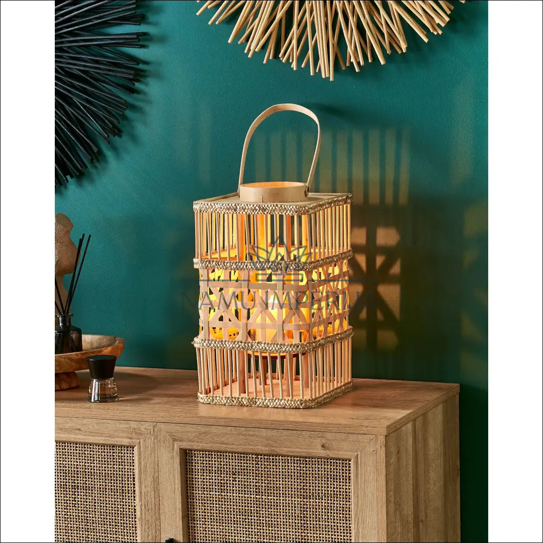 Žibintas DI10220 - €18 Save 50% __label:Pristatymas 1-2 d.d., color-ruda, interjeras, material-bambukas, Push