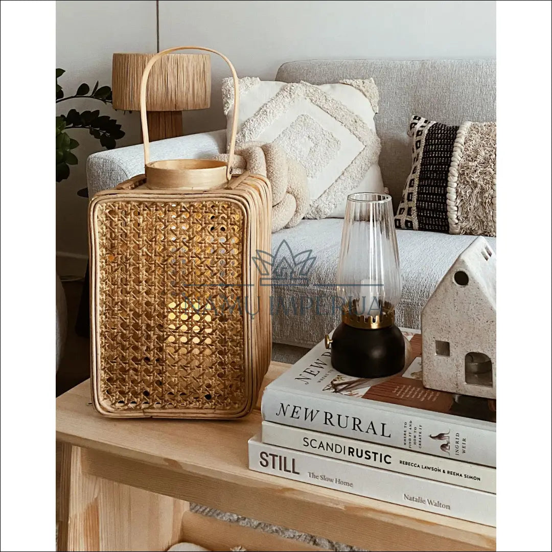 Žibintas DI8743 - €39 Save 50% 25-50, __label:Pristatymas 1-2 d.d., color-ruda, interjeras, material-rotangas €25