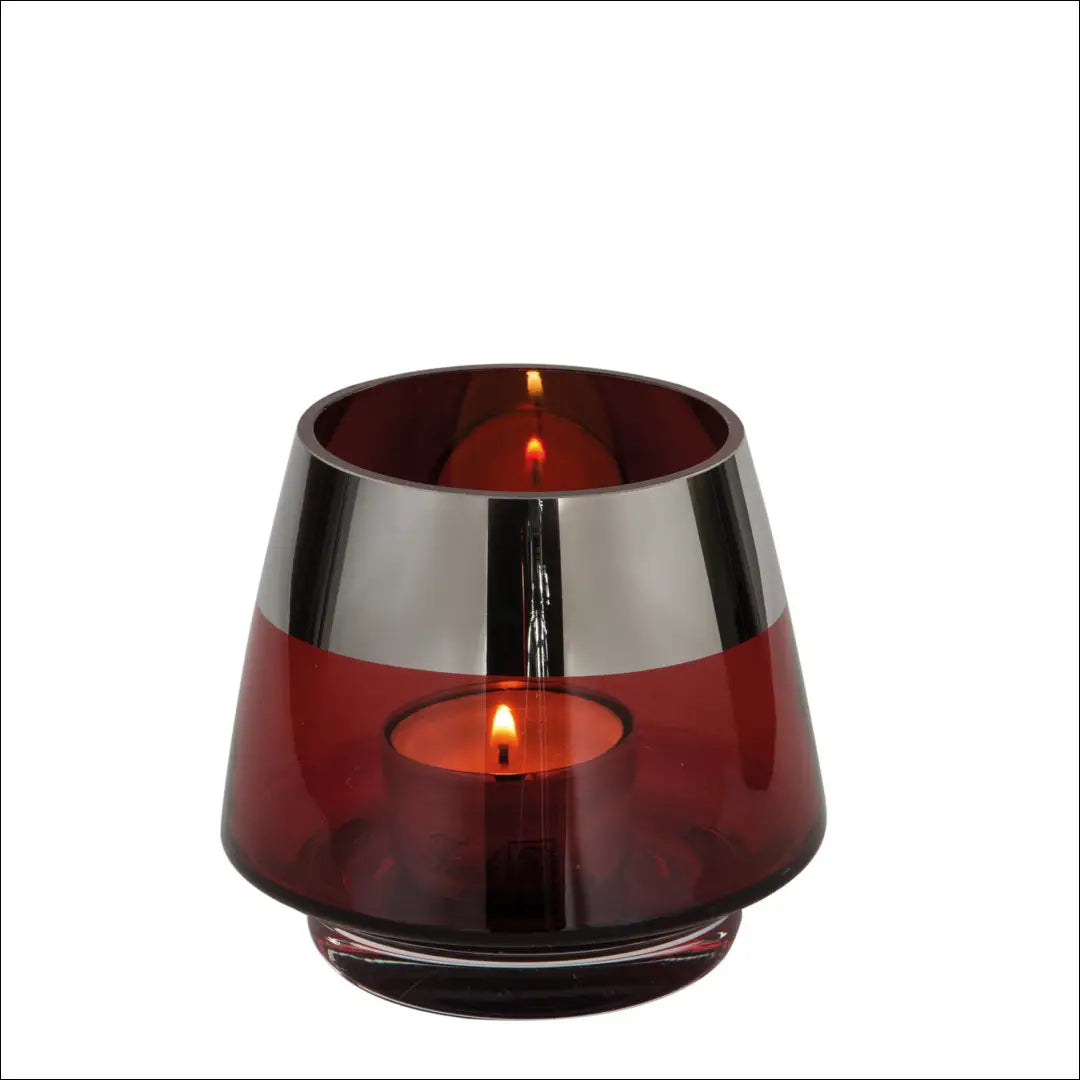 Žvakidė DI8810 - €7 Save 55% __label:Pristatymas 1-2 d.d., color-raudona, color-sidabrine, interjeras, material-stiklas