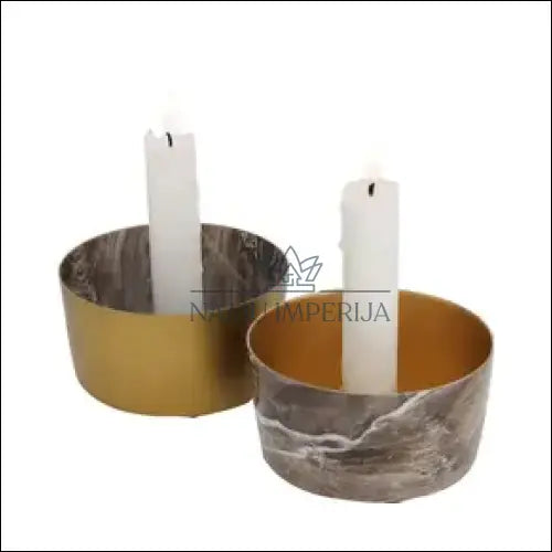 Žvakidžių komplektas (2vnt) DI5794 - €13 Save 50% color-auksine, color-ruda, interjeras, material-metalas,