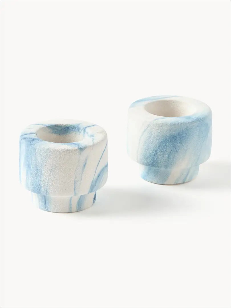 Žvakidžių komplektas (2vnt) DI9911 - €9 Save 55% __label:Pristatymas 1-2 d.d., color-balta, color-melyna, interjeras,