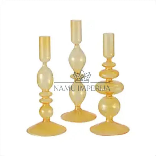 Žvakidžių komplektas (3vnt) DI6178 - €32 Save 50% 25-50, color-geltona, interjeras, material-stiklas, zvakes