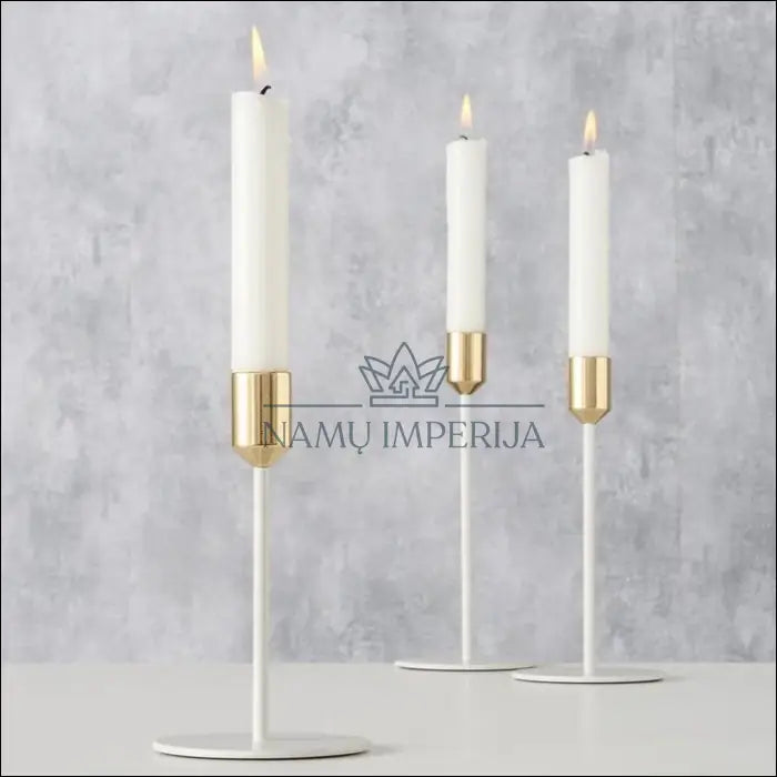 Žvakidžių komplektas (3vnt) DI6240 - €23 Save 50% color-auksine, color-balta, interjeras, material-metalas,